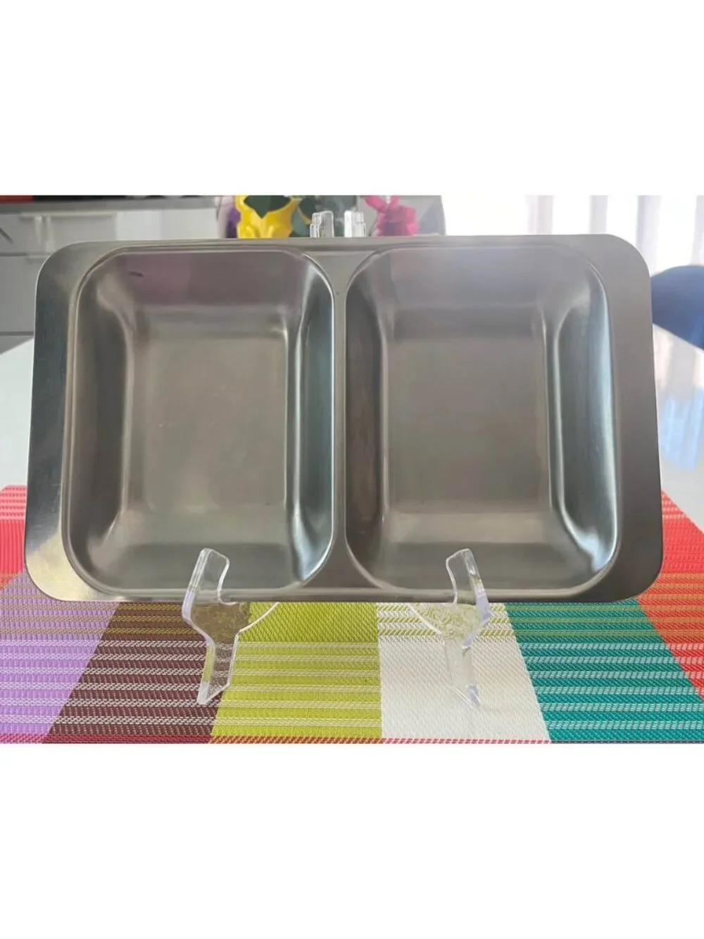 MCM Cultura Stainless Steel Divided Serving Tray-Sweden